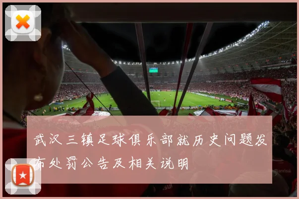 武汉三镇足球俱乐部就历史问题发布处罚公告及相关说明